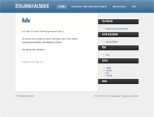 Tablet Screenshot of benjamin-halbrock.de